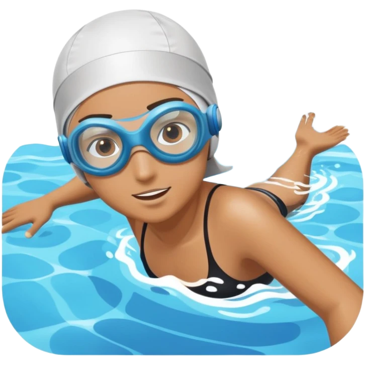 person swimming freestyle in pool emoji