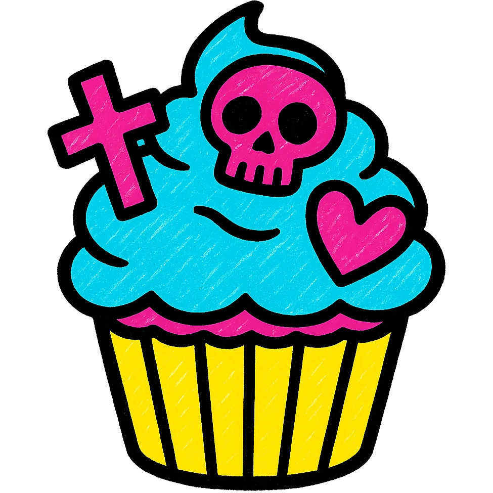 gothic cupcake emoji