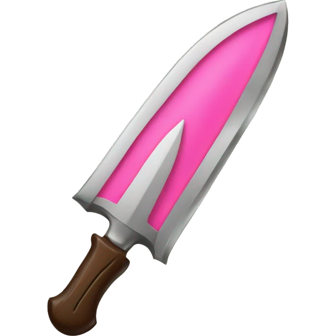 Knift with a pink biw emoji
