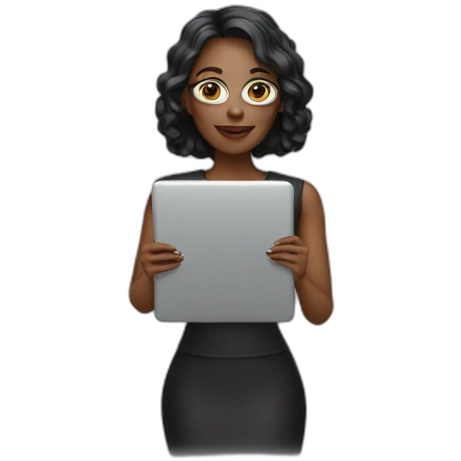 designer woman with tablet emoji