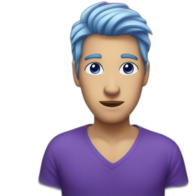 Purple and blue emoji
