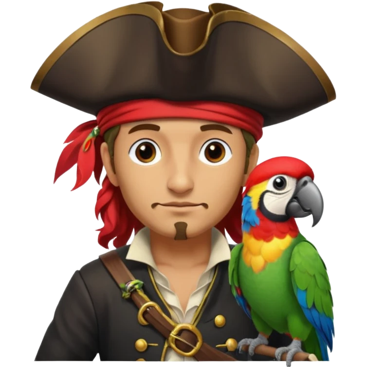 pirate and parrot emoji