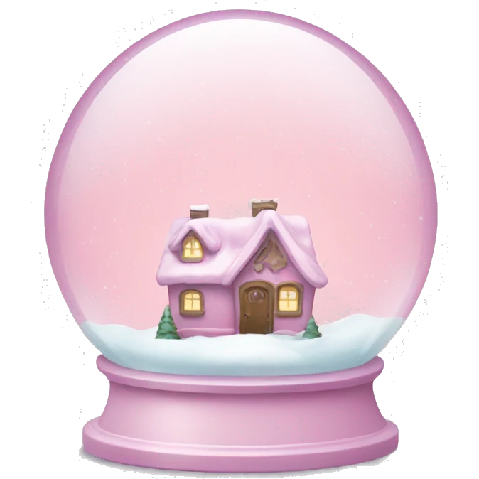 Pastel pink snow globe emoji