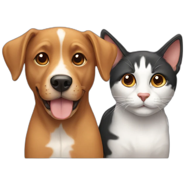 Dog and cat emoji