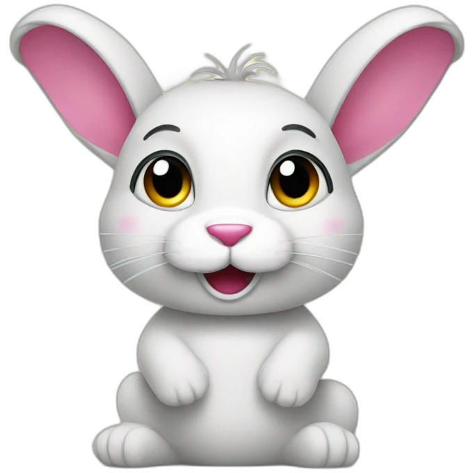 Bunny with 5€ emoji