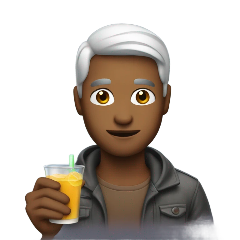 guy with a drink in his hand  emoji