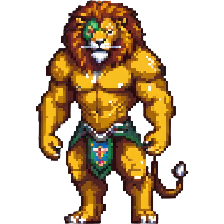 muscular lion emoji