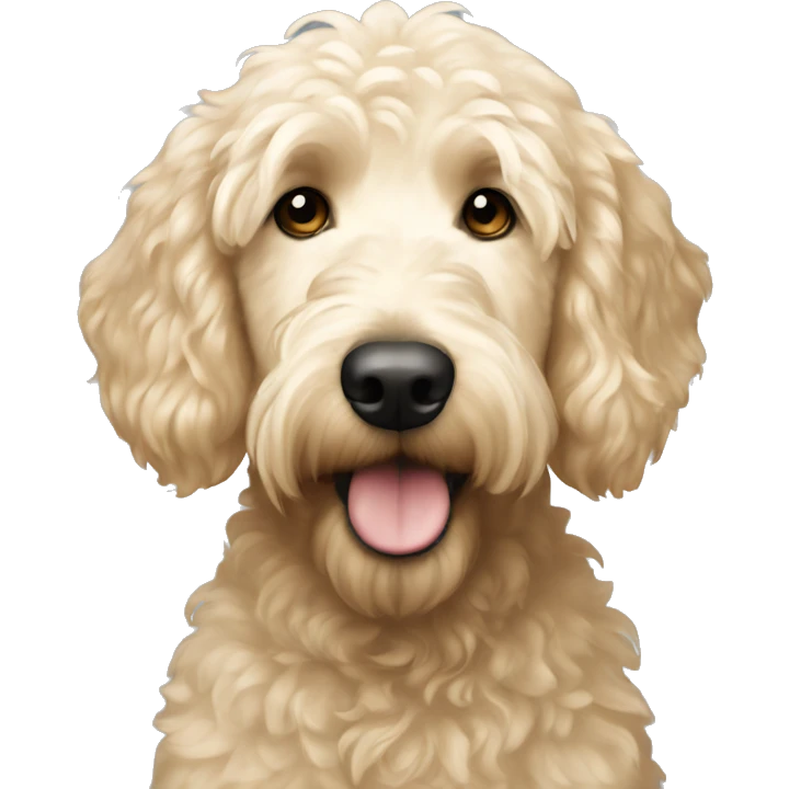 White blonde golden doodle emoji
