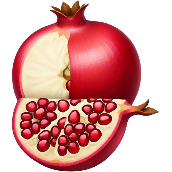 half cut pomegranate emoji