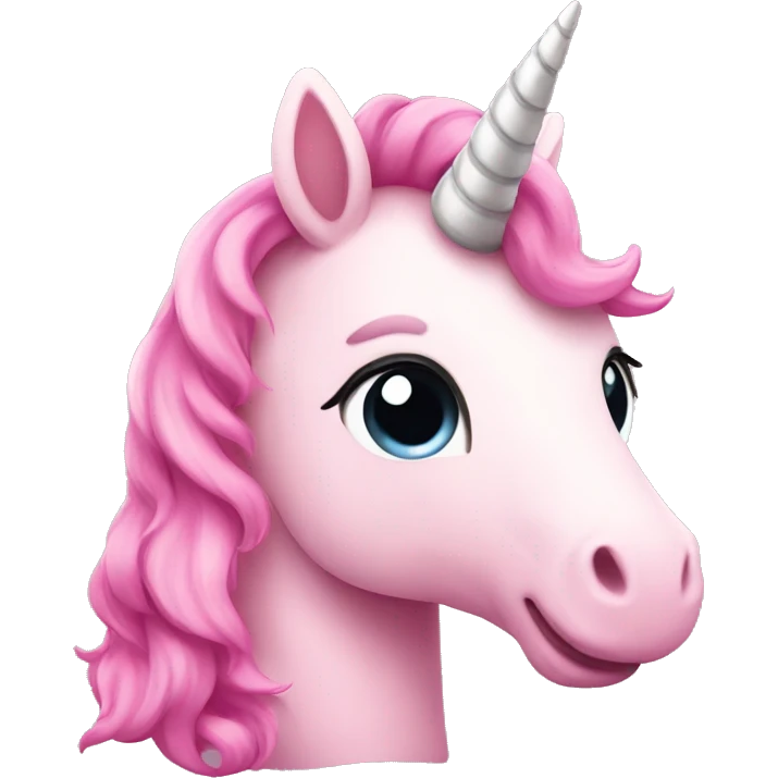Pink unicorn cute emoji