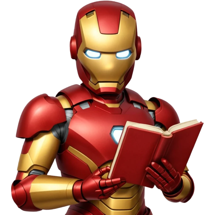 read book with iron man emoji