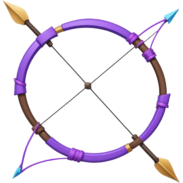 bow and arrow purple emoji