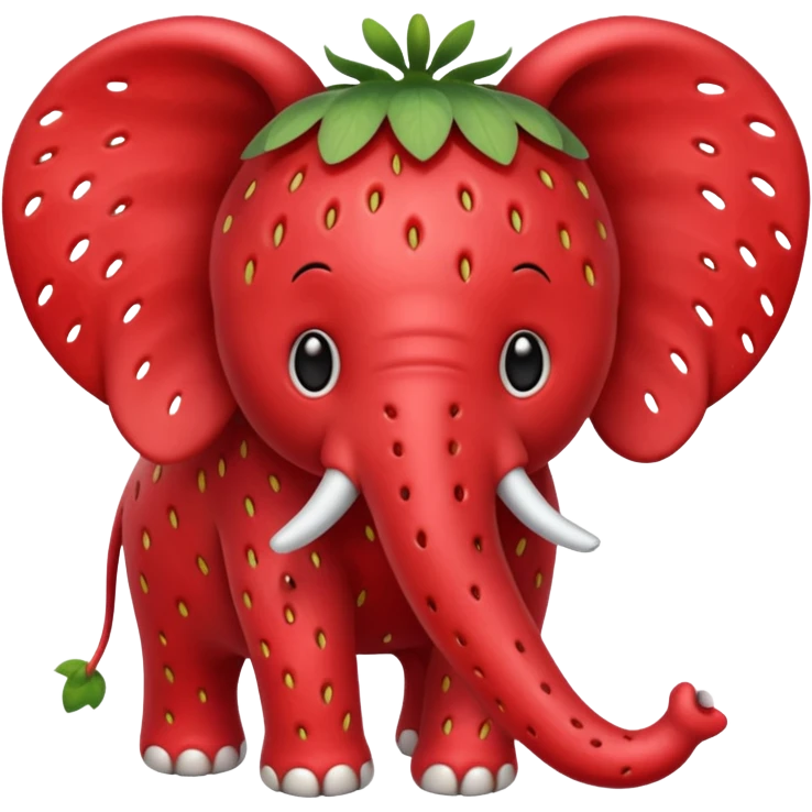 strawberry elephant emoji