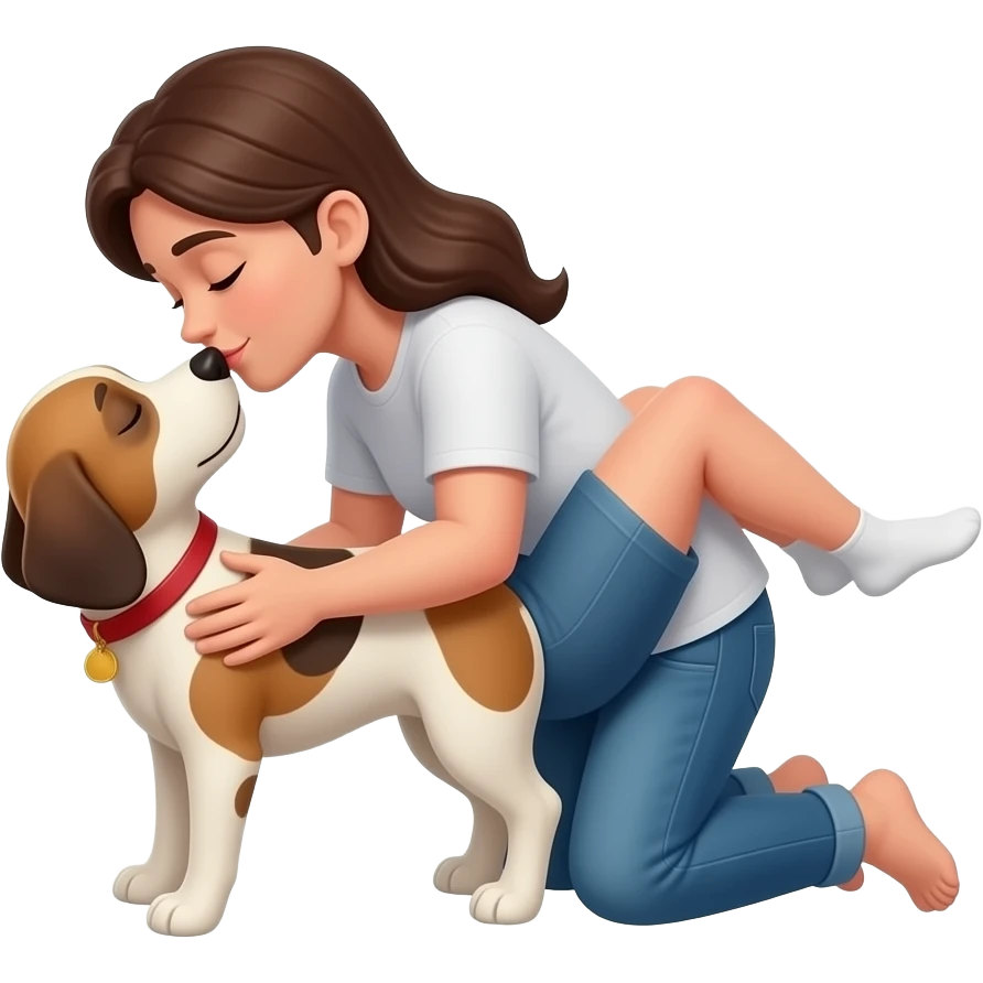 un homme et une femme font l'amour, dans la position sexuelle de la levrette. Pas de chien sur l'image emoji