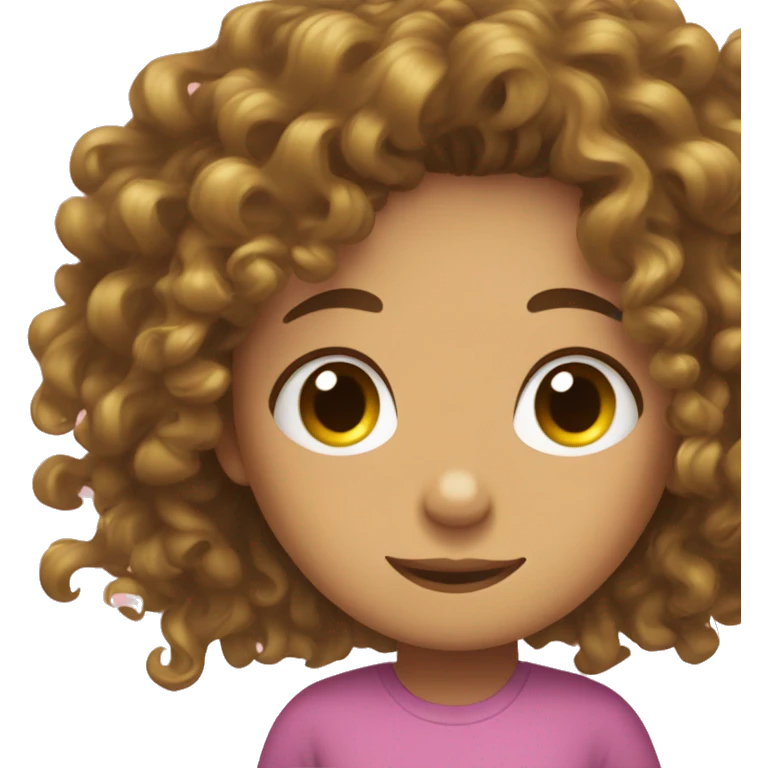 Curly-haired Girl dries her hair emoji