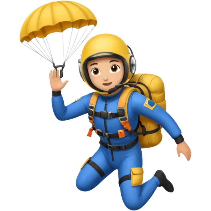 parachute diver emoji