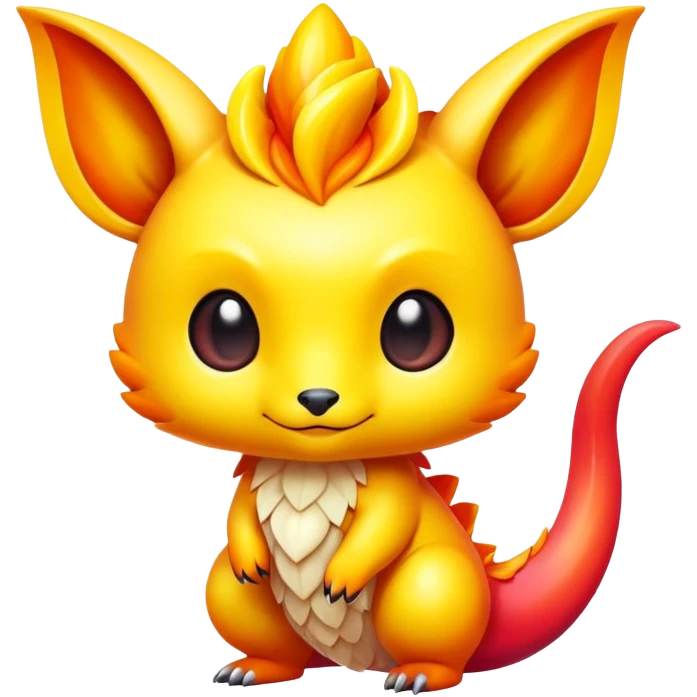 Exotic colorful chibi Fakémon-creature emoji