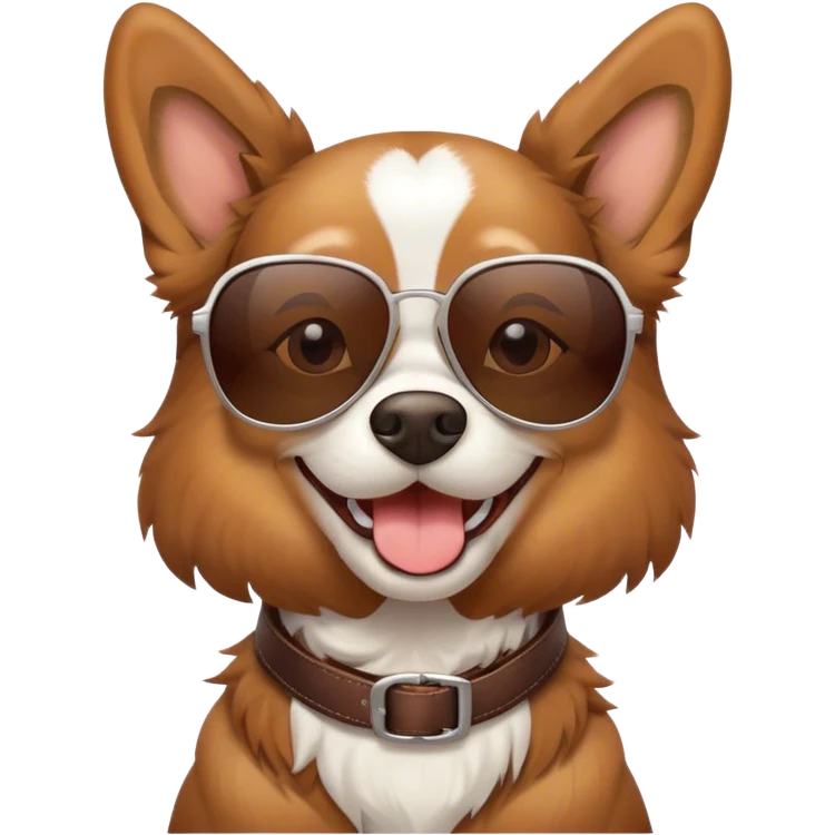 Dog wearing sunglasses emoji