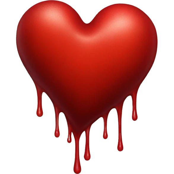 bleeding red heart emoji