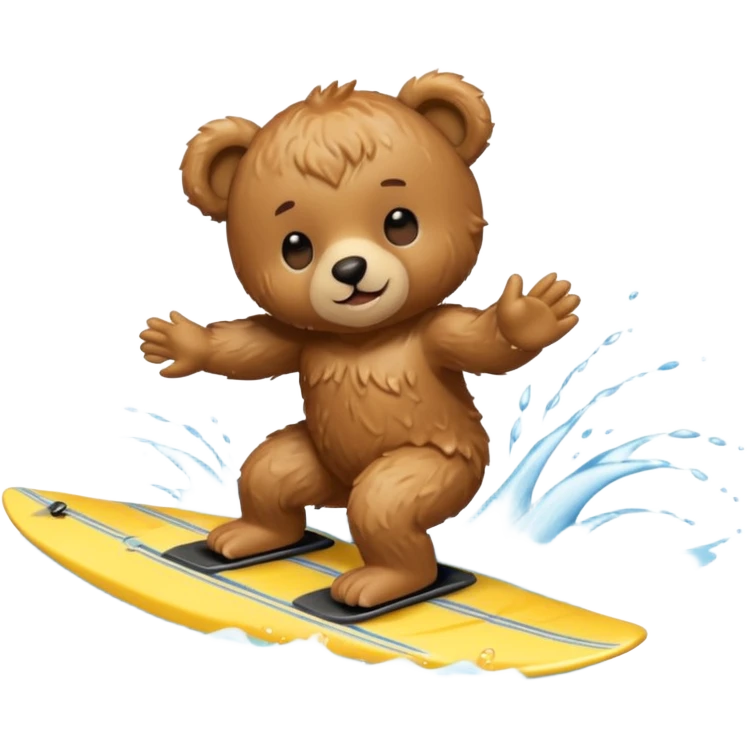 Teddy bear water skiing  emoji