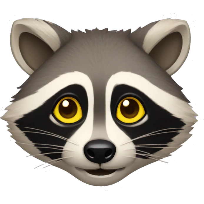 raccoon with yellow maracasas emoji