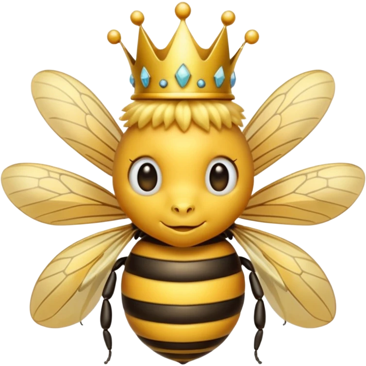 Bee with crown ￼ emoji