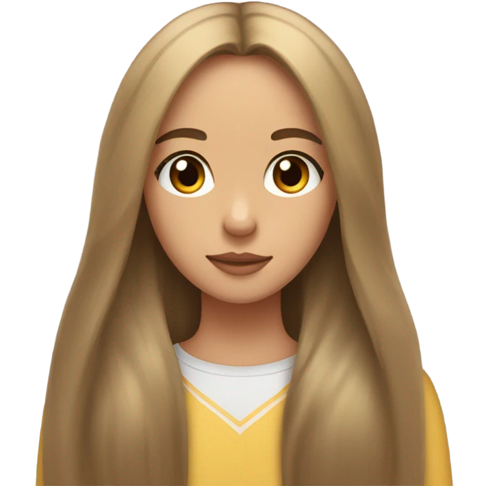 Brunette girl with long straight hair long eyelashes with a golden retriever both have bows in hair  emoji