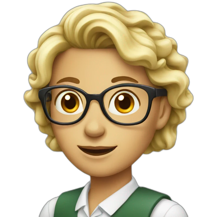 Horse professor woman emoji