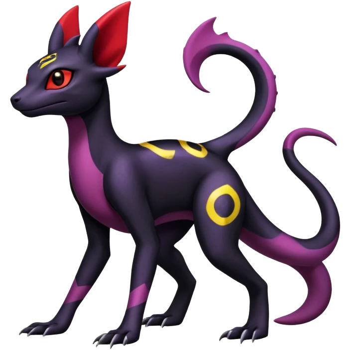 Salazzle-Salandit-Umbreon-Fakémon-hybrid-creature (full body) 4 legs emoji