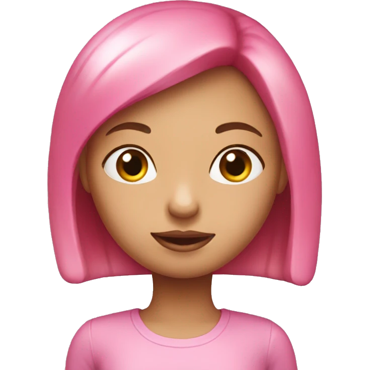 girl with a pink glazed onut head emoji