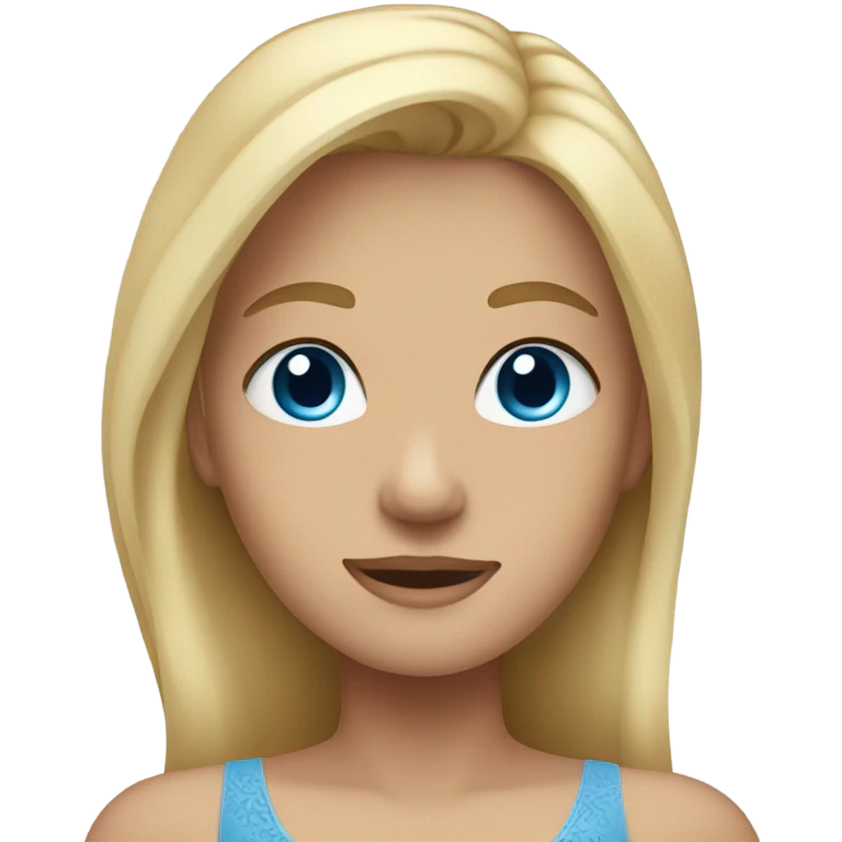 Blond hair and blue eyes human wearing a dress emoji