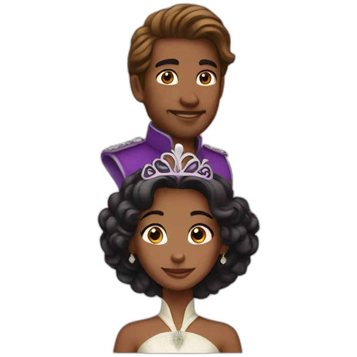 Princesse avec prince  emoji