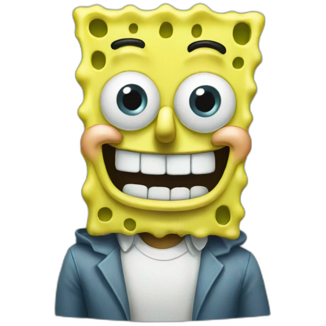 SpongeBob wearing a mask  emoji