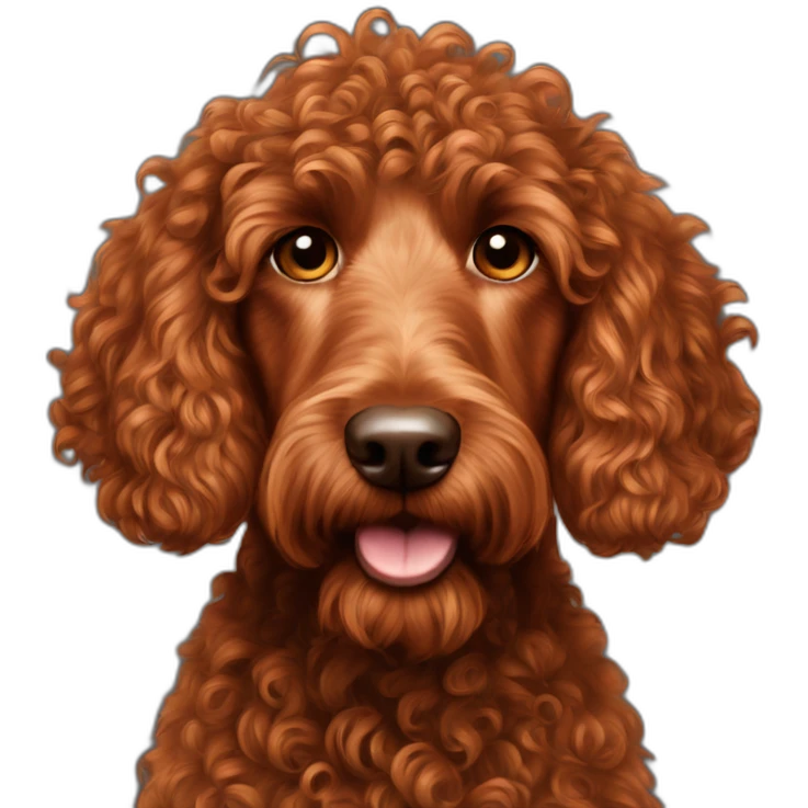 Curly red Irish doodle emoji