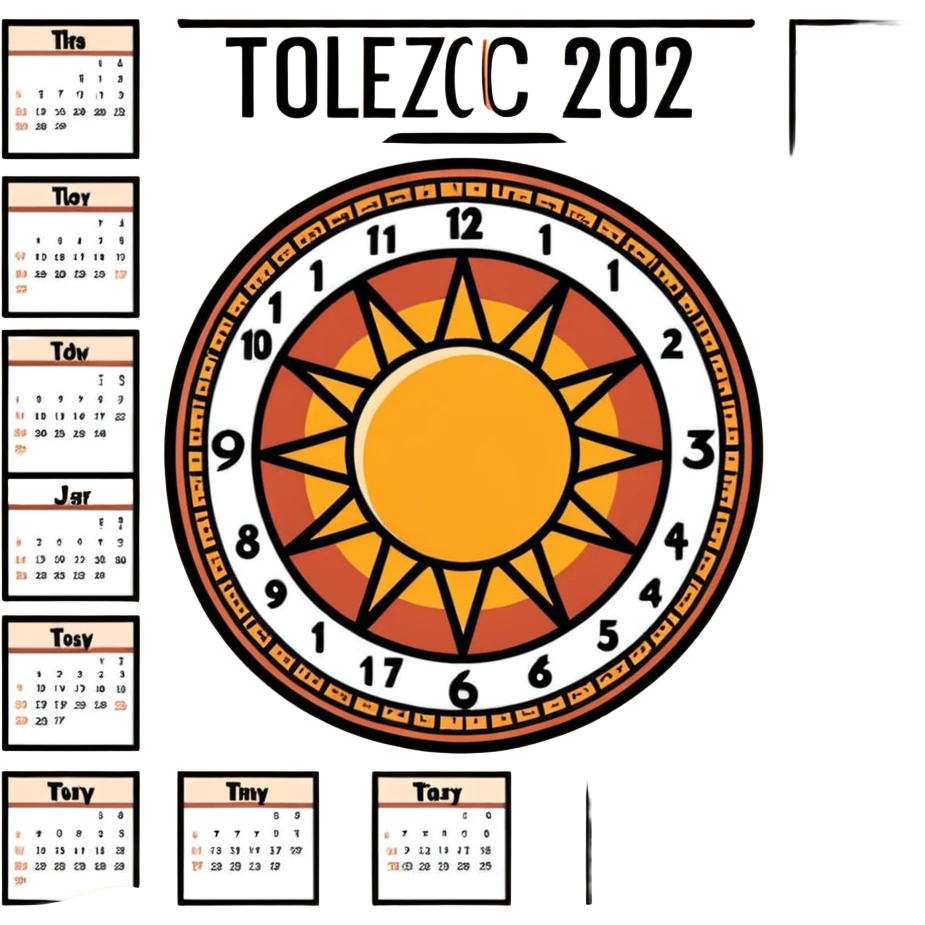 Toltec sun stone calendar emoji