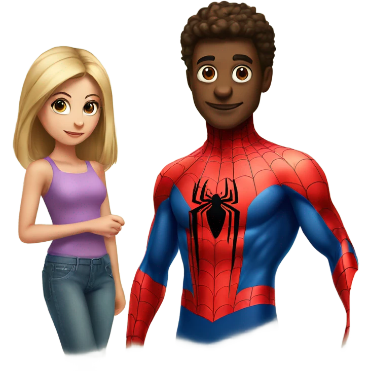 Spiderman and girl  emoji