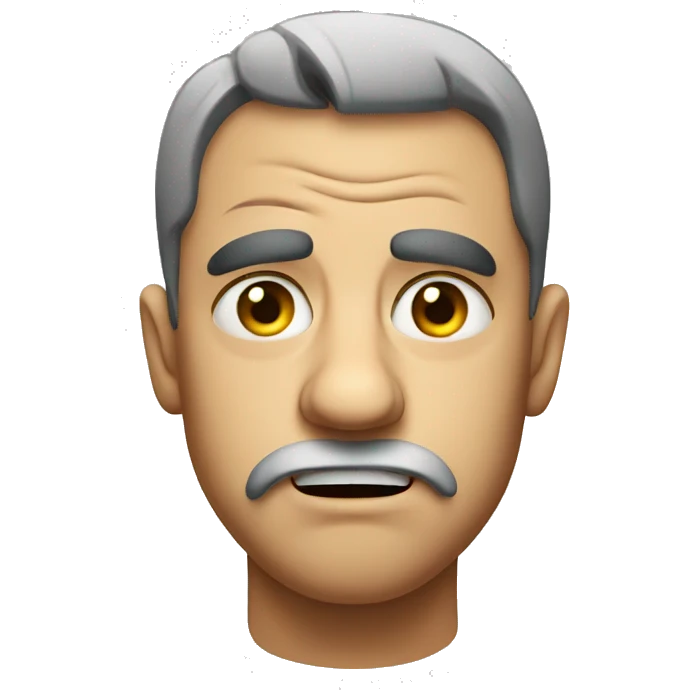 Disgusted face emoji