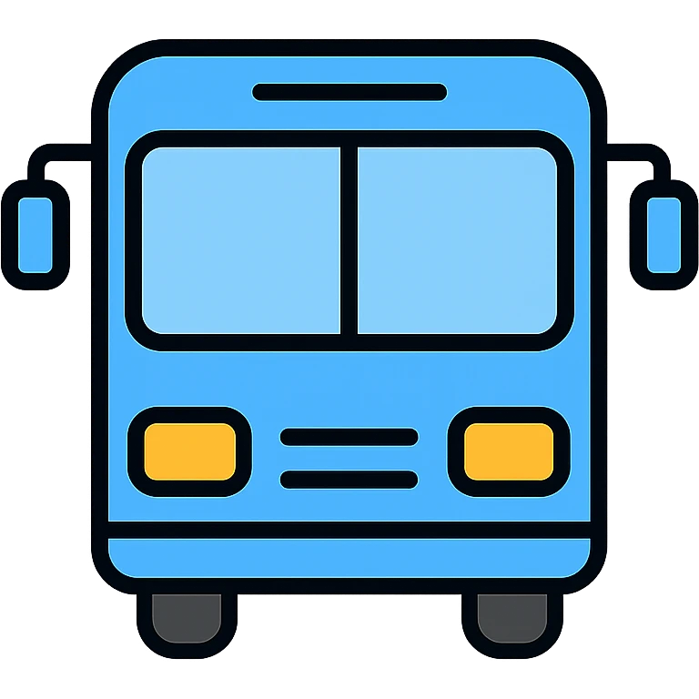 A blue bus emoji