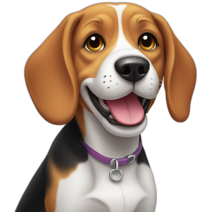 Smiling beagle emoji