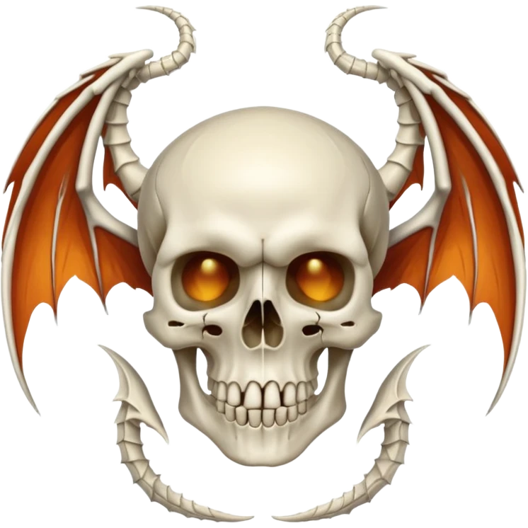 skull with dragon wings emoji