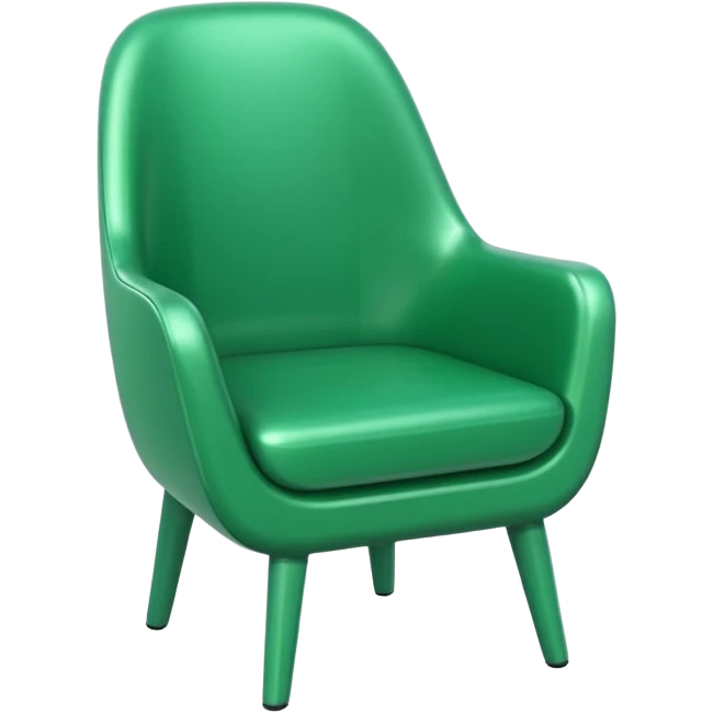 Silla de plástico verde emoji
