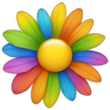Rainbow-flower-sun emoji