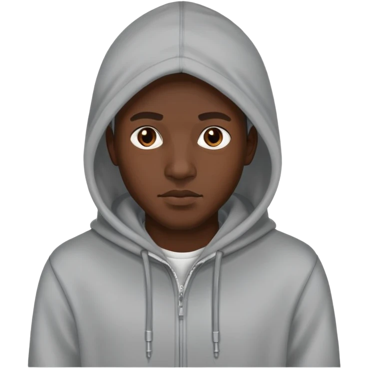 African man wearing hoodie emoji