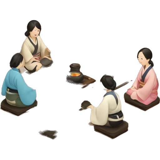Tea ceremony in Japanese house  emoji
