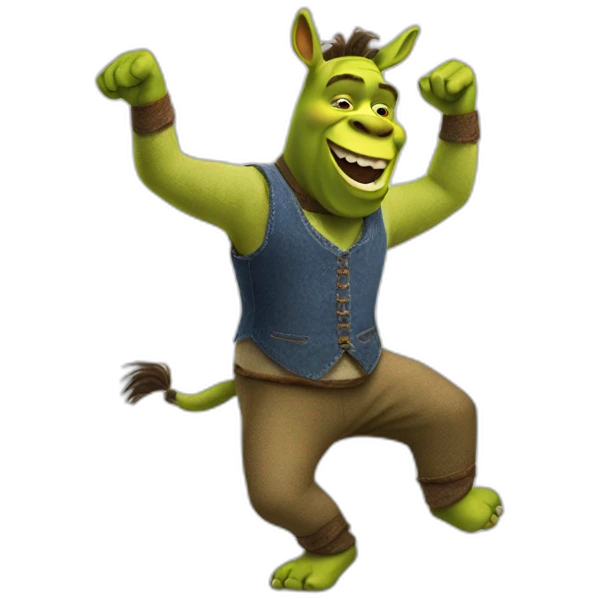 shrek donkey dancing emoji