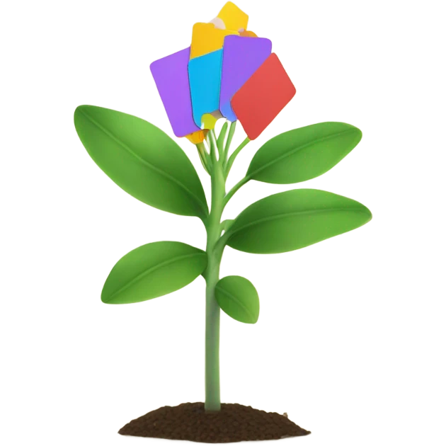 Plant with cards emoji