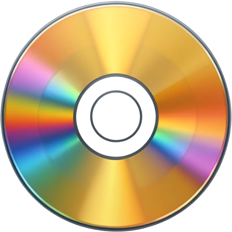 compact disc, simple and recognizable emoji