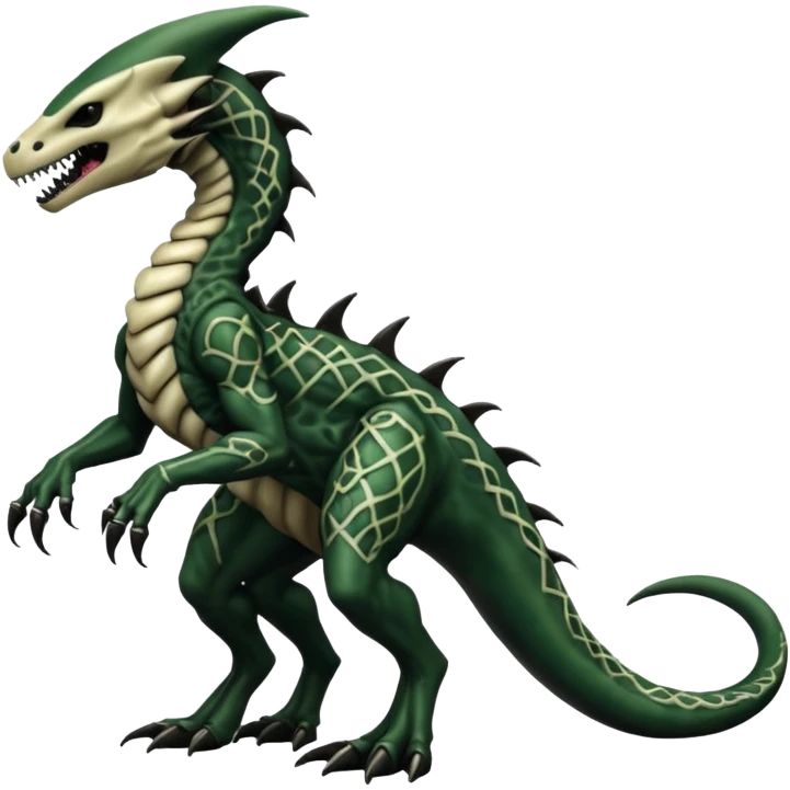  Venom-Marowak-Salandit-Xenomorph-hybrid-fantasy-creature (full body) with patterns emoji
