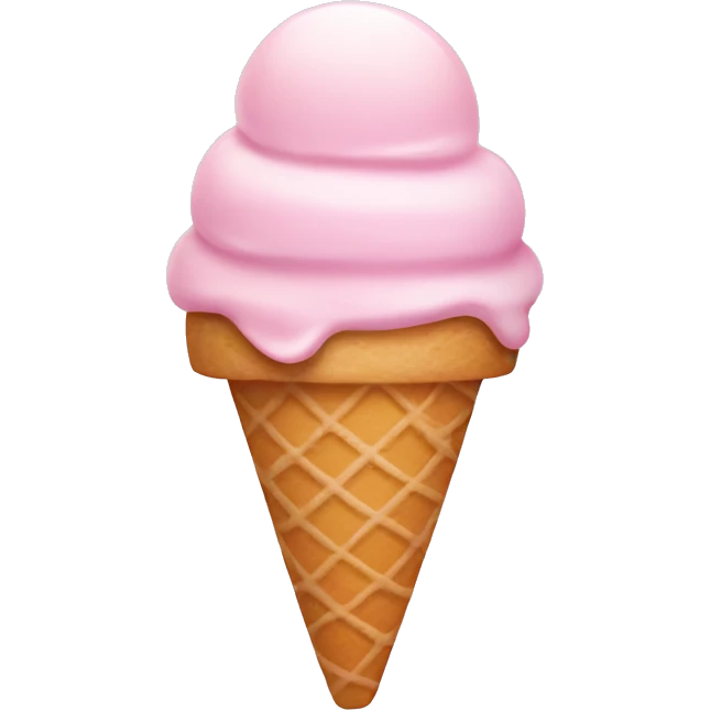 Pastel pink ice cream  emoji