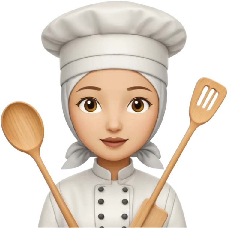 chef woman with hijab emoji